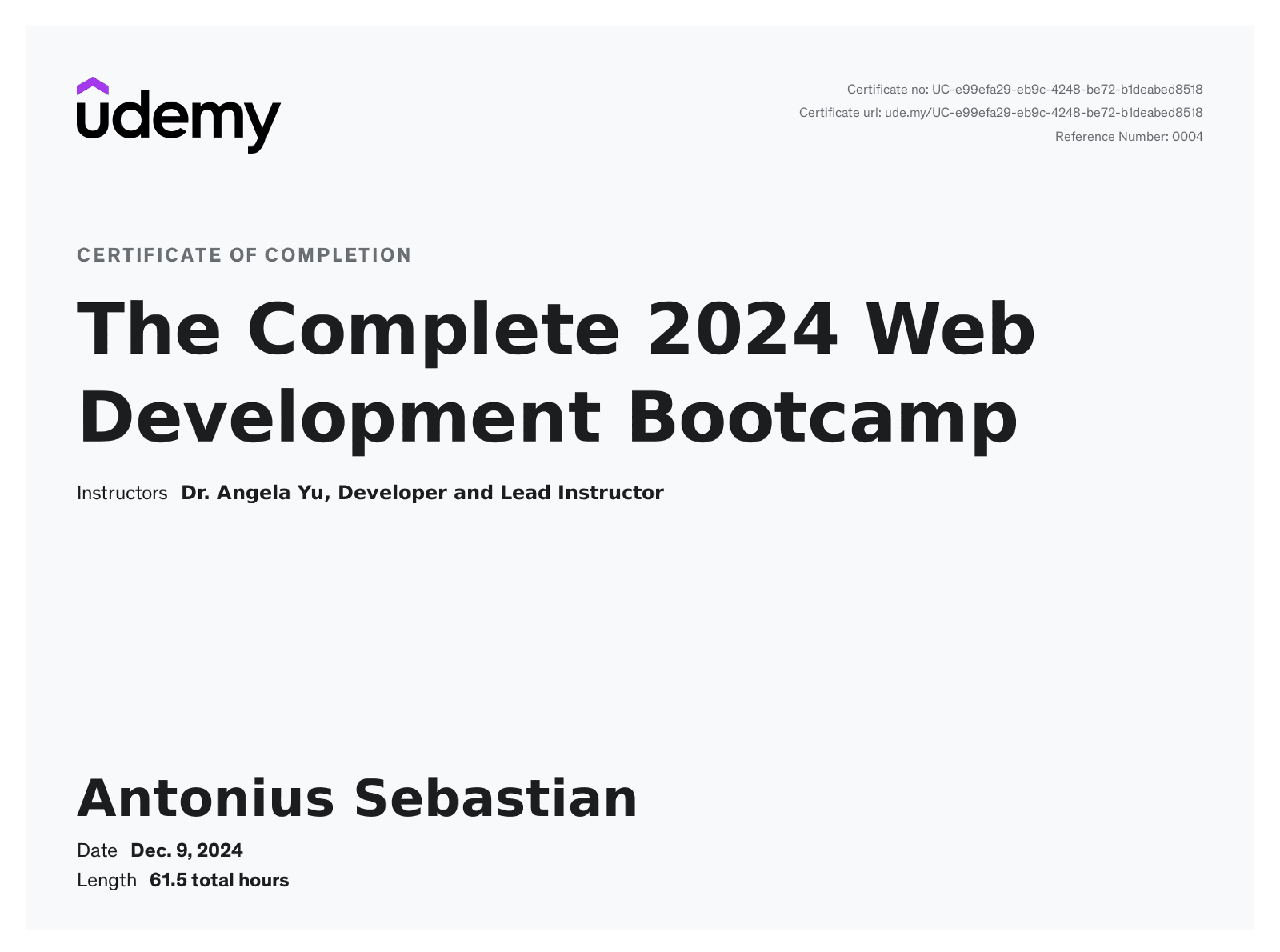 Web Development Bootcamp